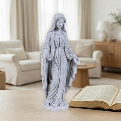The Blessed Virgin Mary Statue | White Stone-Like Finishing