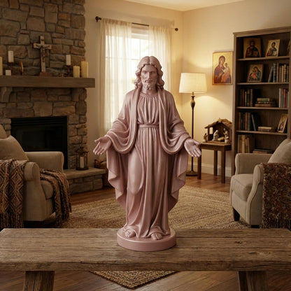 Jesus Statue | Wood-Like Finishing Texture
