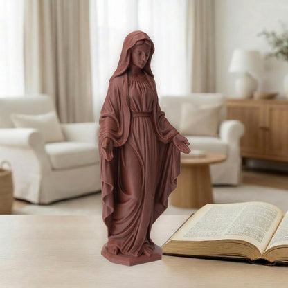 The Blessed Virgin Mary Statue | Wood-Like Finishing Texture