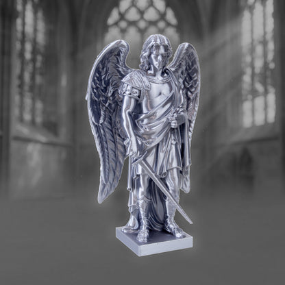 Archangel Michael Statue | Silver Silk-Like Finishing