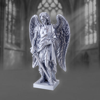 Archangel Michael Statue | Silver Silk-Like Finishing