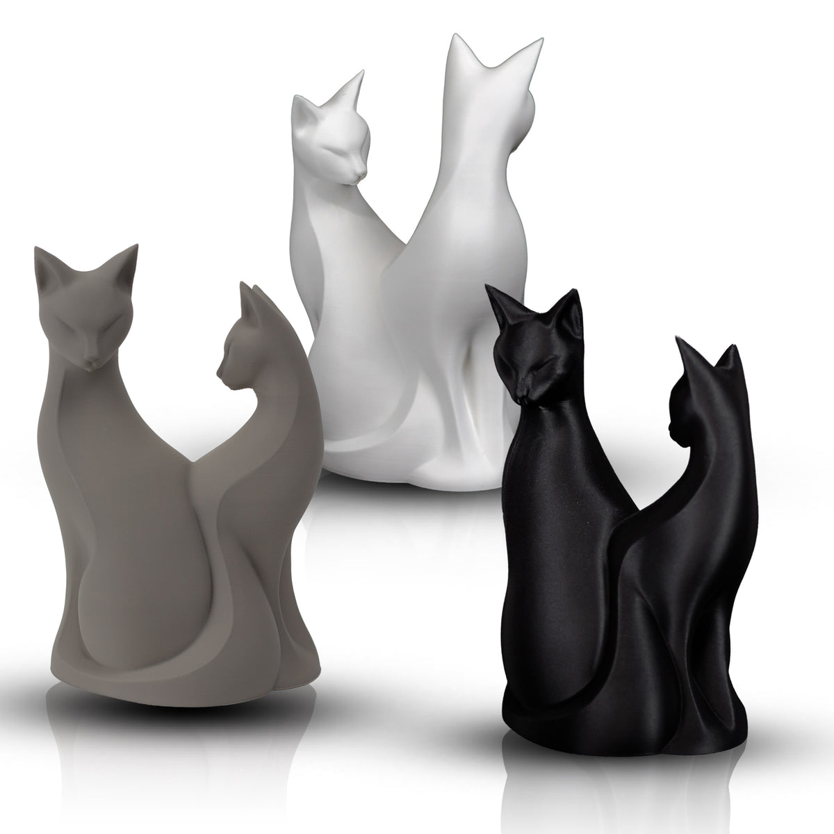 Minimalist Cat Sculpture | Modern Cat Lover Decor | Elegant Cat Statue | Fancy Home Office Shelf Accent
