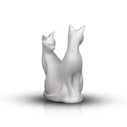 Minimalist Cat Sculpture | Modern Cat Lover Decor | Elegant Cat Statue | Fancy Home Office Shelf Accent