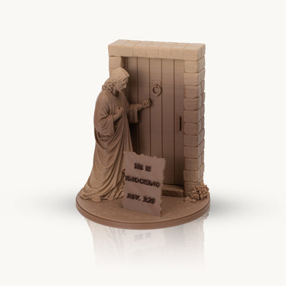 Jesus Is Knocking Revelation Statue | Christian Home Decor | Revelation 3:20 Display | Faith-Inspired Shelf Accent | Religious Gift