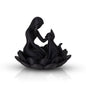 Modern Cat Lover Jewelry Holder | Minimalist Decorative Tray with Woman & Cat Sculpture, Elegant Home Decor