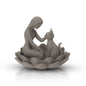 Modern Cat Lover Jewelry Holder | Minimalist Decorative Tray with Woman & Cat Sculpture, Elegant Home Decor