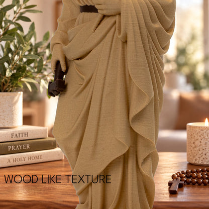 Saint Joseph Statue with Lilies, Maple Wood Finish, 6-10 Inch, Catholic Gift