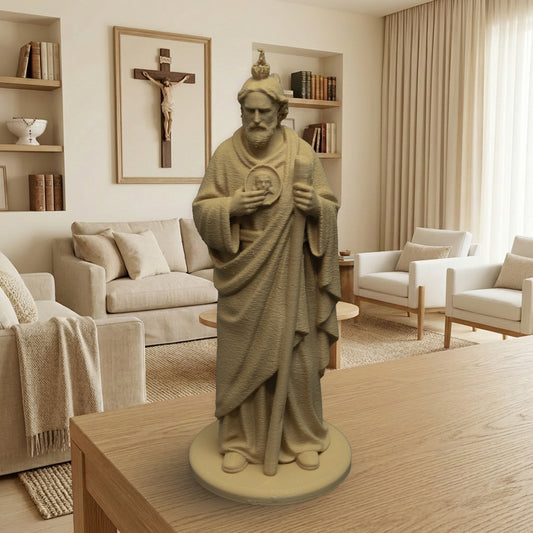 Saint Jude Thaddeus | Multiple Sizes (6"-10") | Traditional Catholic Statue | Maple Wood Finish