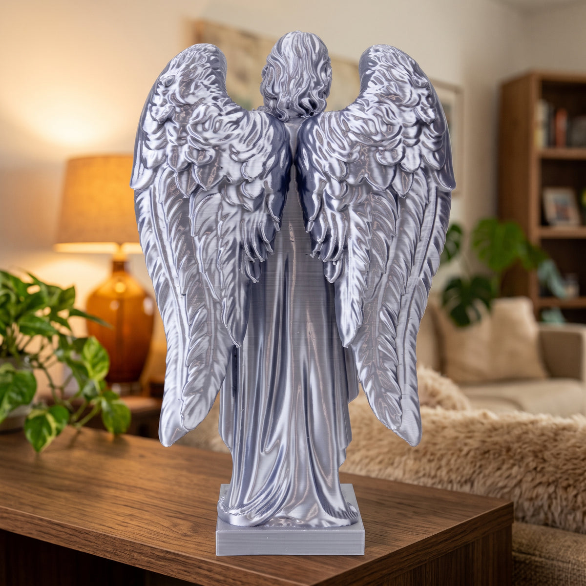 Saint Michael the Archangel With Sword Statue, Copper or Silver Finish, 6-10 Inch, Catholic Gift
