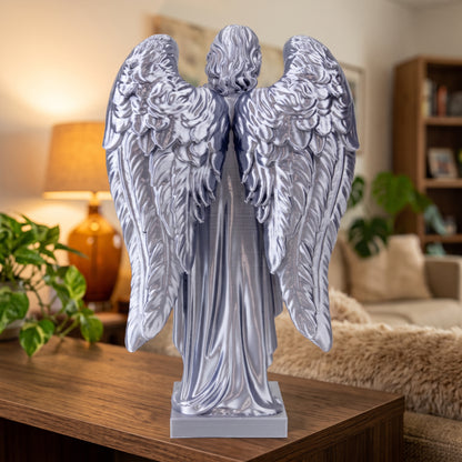 Saint Michael the Archangel With Sword Statue, Copper or Silver Finish, 6-10 Inch, Catholic Gift