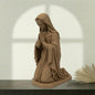 Virgin Mary Kneeling Statue | Wood-Like Finishing Texture