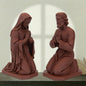 Virgin Mary Kneeling Statue | Wood-Like Finishing Texture
