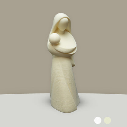 Virgin Mary with Infant Jesus Statue | Modern and Minimalist in a Cottom finishing