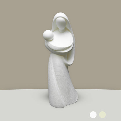 Virgin Mary with Infant Jesus Statue | Modern and Minimalist in a Cottom finishing