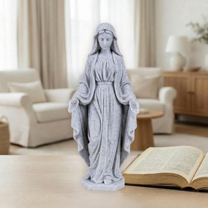 The Blessed Virgin Mary Statue | White Stone-Like Finishing