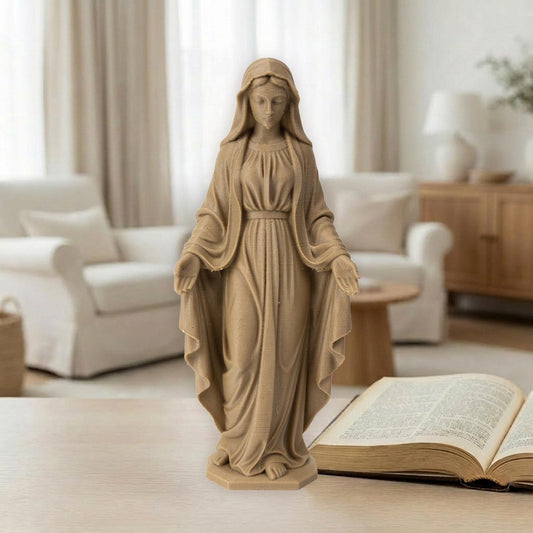The Blessed Virgin Mary Statue | Wood-Like Finishing Texture