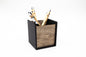 Pen Holder With Laser Engraved Wood | Custom Office Gift
